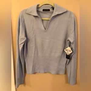 NWT Robin egg blue cashmere sweater, size XL, tag says $120